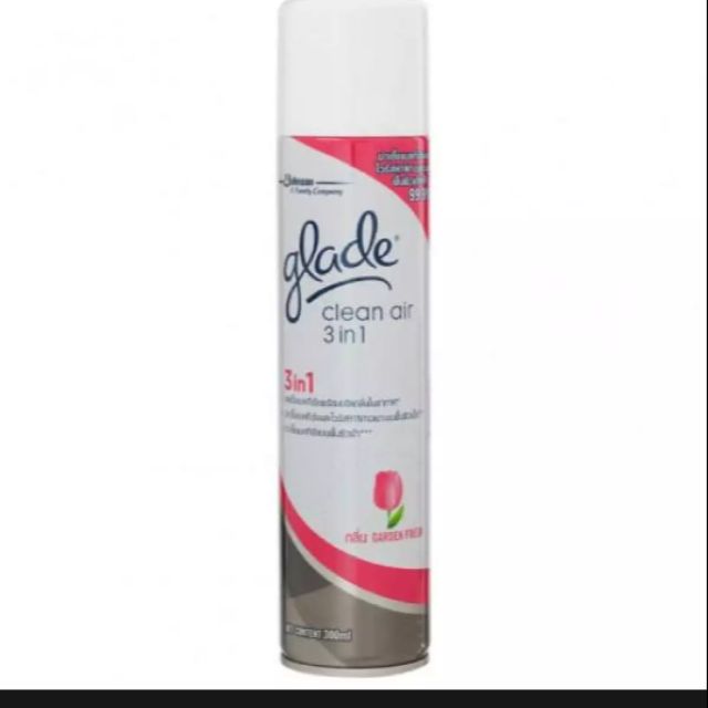 (พร้อมส่ง)Glade Clean air 3 in 1  ขนาด 300 ml.กลิ่น Garden Fresh