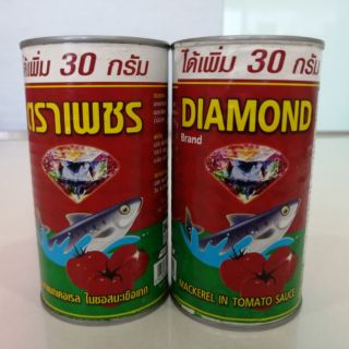 ปลากระป๋องตราเพชร​ เพิ่มปริมาณ​ 30​ กรัม