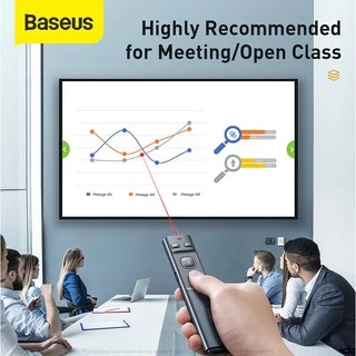 🔥ถูก/แท้🔥Baseus รีโมทพรีเซนไร้สาย Wireless Remote Control Presentation Laser Pointer PPT