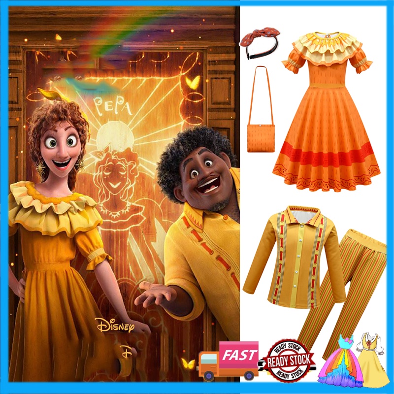 ชุดเดรสคอสเพลย์ Disney Encanto PEPA FELIX สําหรับเด็กผู้หญิง และเด็กผู้ชาย