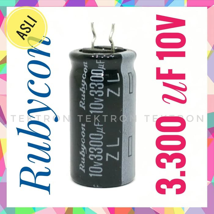 3300uF 10V Rubycon ชนิด ZL เดิม