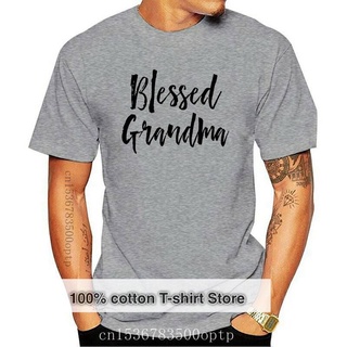 เสื้อยืดผ้าฝ้ายพรีเมี่ยม เสื้อยืด เสื้อครอป ท็อป แขนสั้น ผ้าฝ้าย พิมพ์ลาย Blessed Grandma สไตล์ฮาราจูกุ แฟชั่นฤดูร้อน สํ