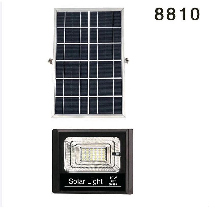 LED_OMUDAโคมไฟโซล่าเซลล์ สปอตไลท์ Solar LED โซล่าเซลล์ รุ่นพี่บิ๊ก jd-10W
