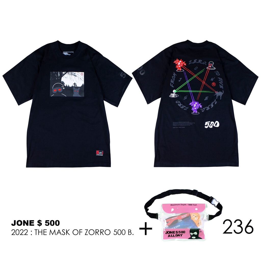 Tee JONE500 คลอเล็คชั่นล่าสุด เสื้อยืดสกรีนลาย 2022 Collection 236-237