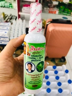 Jinda จินดาสเปรย์เซรุ่มสมุนไพรพร้อมส่ง ใบหมี่สด+อัญชันสูตรโบราณ 120ml ช่วยให้ผมดก