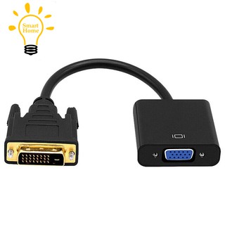 ◤☺◥DVI to VGA Adapter Cable 1080P DVI-D to VGA Cable 24+1 25 Pin DVI Male to 15 Pin VGA Female Vid