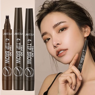 LAMEILA​️พร้อมส่ง️No.784 ที่เขียนคิ้ว4มิติ​ หัวแปรงเมจิก4แฉก แบบเจล กันน้ำ กันเหงื่อ ติดทนทาน