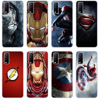 Vivo y85 v9 pro v11 pro v17 pro y12s y20s y20 y17 Case TPU Soft Silicon Protecitve Shell Phone casing Cover IronMan Captain America