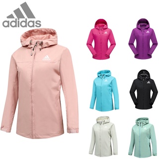 Adidas เสื้อแจ็กเก็ต เสื้อกีฬา กันลม กันน้ํา สําหรับผู้หญิง เดินป่า กลางแจ้ง