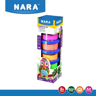 ดินปั้นชนิดโฟม NARA Foam Clay Basic จำนวน 6 ถ้วย 6 สี