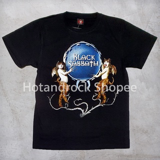 เสื้อยืดผ้าฝ้ายพรีเมี่ยม เสื้อยืดวงสีดำ BLACK SABBATH TDM 0960 Hotandrock