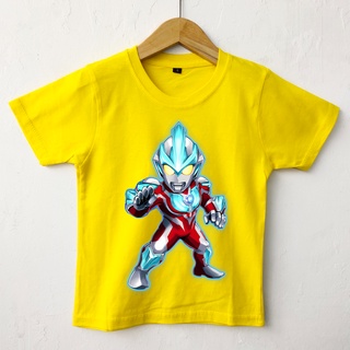 เสื้อยืด พิมพ์ลาย Ultraman สีเหลือง สําหรับเด็ก