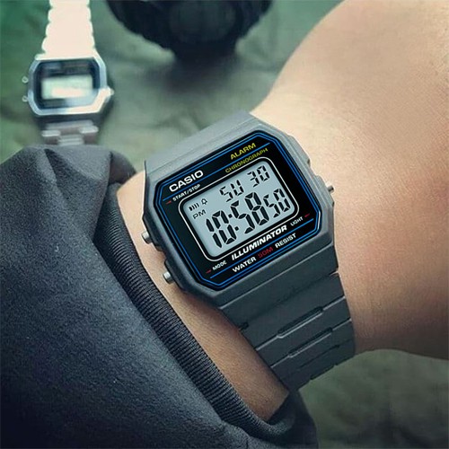 Casio นาฬิกาข้อมือผู้ชาย สายเรซิ่น รุ่น W-217H,W-217H-1A,W-217H-1AVDF,W-217H-9A,W-217H-9AVDF