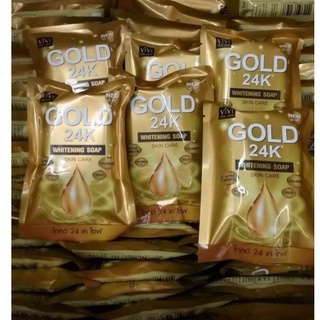 สบู่ทองคำ ลดริ้วรอย หน้าใส สลายฝ้า 👍gold 24k soap