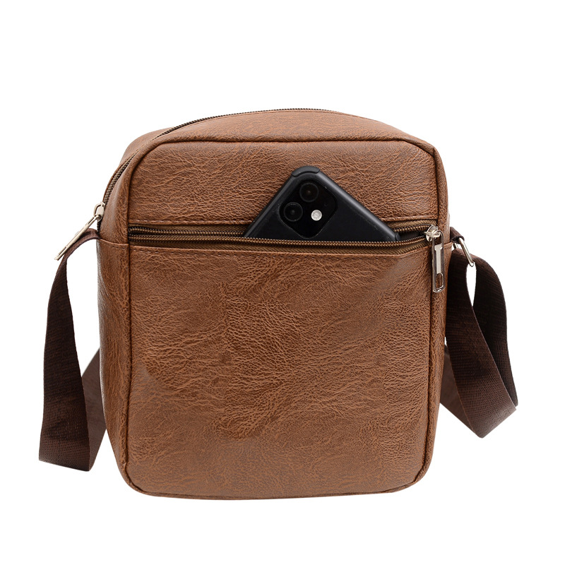 (W149)กระเป๋าสะพายผู้ชาย ลายหนังซิปเยอะ งานดีมาก bagdance