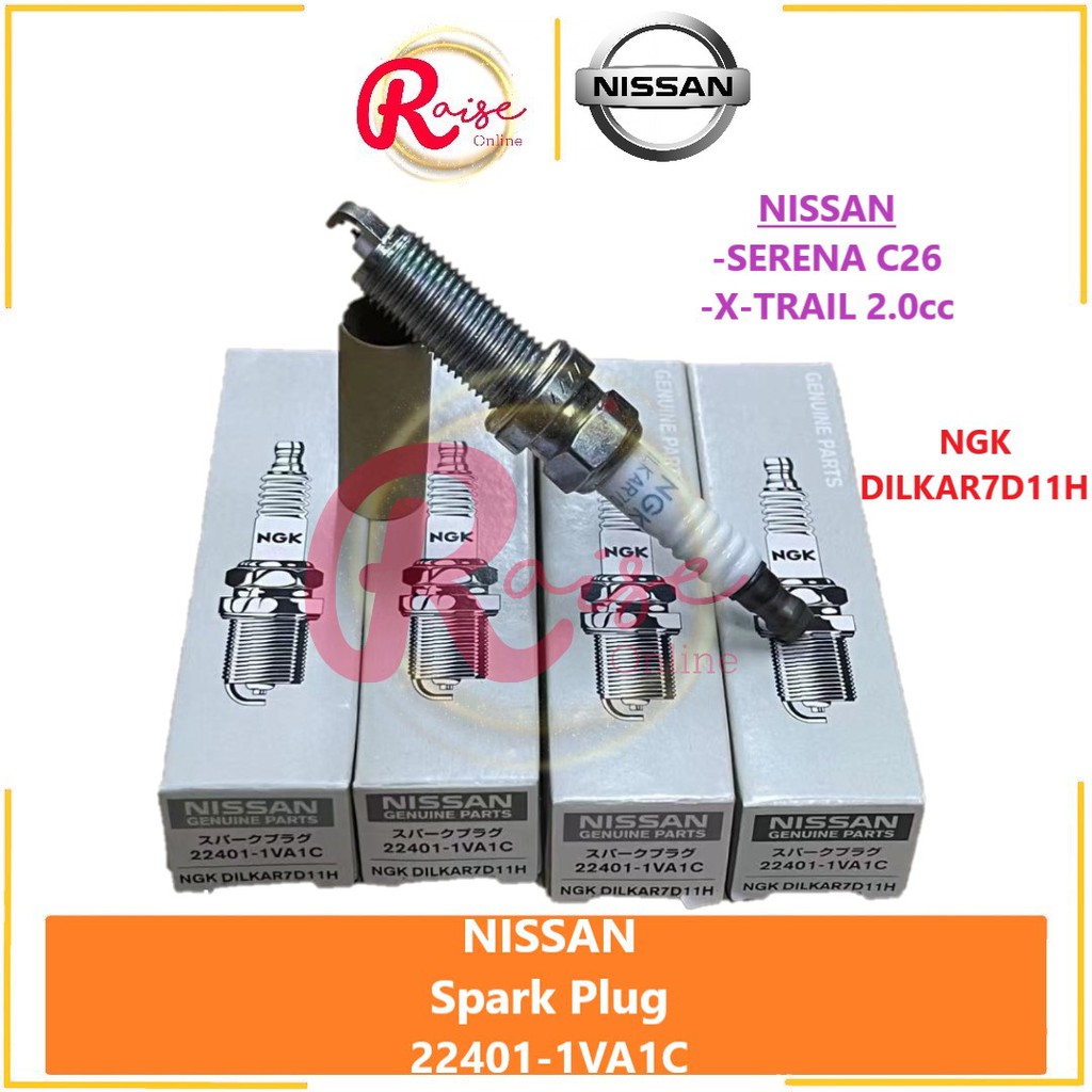 หัวเทียน Nissan Iridium 22401-1VA1C X-Trail T32 2.0 Serena C26 (DILKAR7D11H)