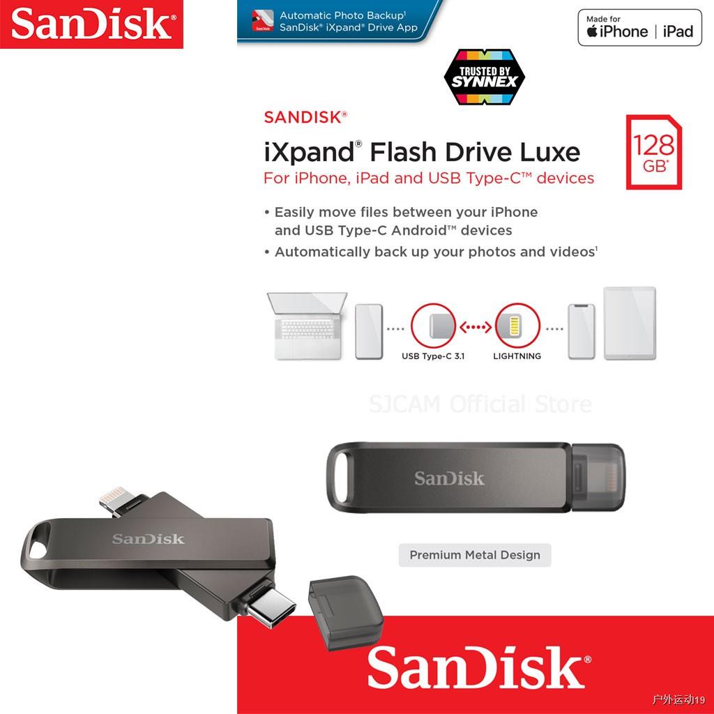◊✻☼SanDisk iXpand Flash Drive Luxe 128GB 2 in 1 Lightning and USB-C (SDIX70N-128G-GN6NE) เมมโมรี่ USB 3.1 แซนดิส แฟลซไดร