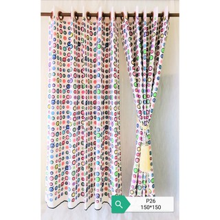 ผ้าม่านหน้าต่างสำเร็จรูป ขนาด 150x150 CM. พร้อมส่ง