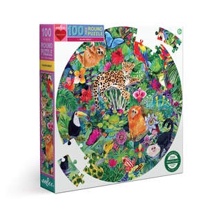 eeBoo - PZRNF - Rainforest 100 Pc Rd Puzzle