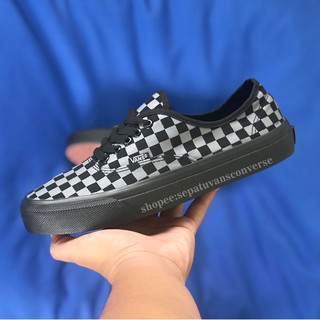 Vans บอร์ดตรวจสอบ ของแท้ สีเทา สีดํา DT