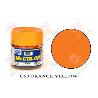 สีสูตรทินเนอร์ Mr.hobby Mr.color C58 Orange Yellow Semi-Gloss 10ml