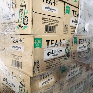 [ยกแพ็ค 24 ขวด] TEA+ ทีพลัส ชาอู่หลง สูตรกลมกล่อมและสูตรไม่มีน้ำตาล เครื่องดื่มชาอู่หลง TEA PLUS ขนาด 490ML.