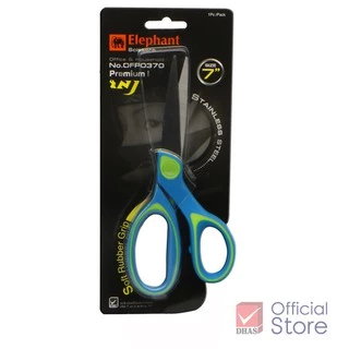 กรรไกร ตราช้าง ด้ามสีฟ้า Elephant Premium