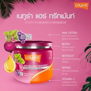Lolane Natura Hair Treatment 100/250/500 g. โลแลน เนทูร่า แฮร์ ทรีทเม้นท์ ทุกสูตร