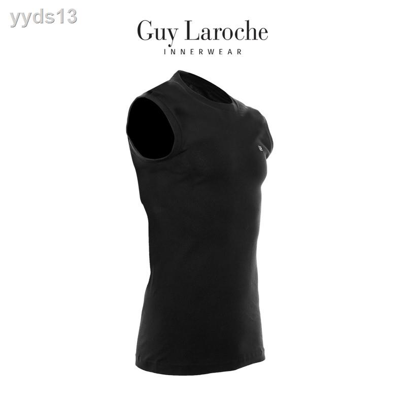 ☢GUY LAROCHE เสื้อแขนกุดคอกลมสีดำ USA Cotton 100%  รุ่น (JVR2423R8)