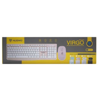 ชุดคีย์บอร์ด+เมาส์ ไร้สาย NUBWO NKM-625 Keyboard+Mouse Wireless VIRGO (สีชมพู)