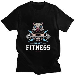 เสื้อยืดลําลอง ผ้าฝ้าย 100% แขนสั้น พิมพ์ลายสัตว์ Demon Aver Beast Fitness Hashibira Inosuke แนวสตรีท แฟชั่นฤดูร้อนสามาร