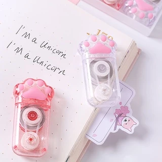 เทปกาวลบคำผิด ลายเท้าแมวน่ารัก 5mm*6m ✨ เทปแก้ไขคำผิด สีขาว ใช้ลื่น ของใช้สำนักงาน อุปกรณ์นักเรียน