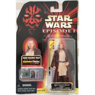 Star wars Episode 1 Qui-Gon Jinn (Naboo) with Lightsaber and Handle. 3.75-inch action figure