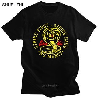 [S-5XL]เสื้อยืดผ้าฝ้าย พิมพ์ลาย Kai The Karate Kid Strike First Strike Hard Snake 80S แฟชั่นฤดูร้อน สําหรับผู้ชาย