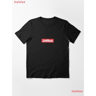 Jollibee Box Logo Essential T-Shirt เสื้อยืดผู้ชาย ลายการ์ตูนพิมพ์ลายเสื้อลายการ์ตูนผู้หญิง คอกลม สินค้าพร้อมส่ง