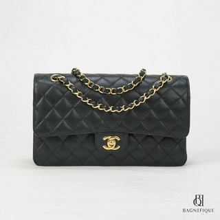 NEW CHANEL CLASSIC 10" BLACK CAVIAR GHW