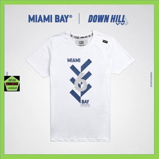 Miami Bay เสื้อคอกลม ชาย รุ่น Downhill สีขาว