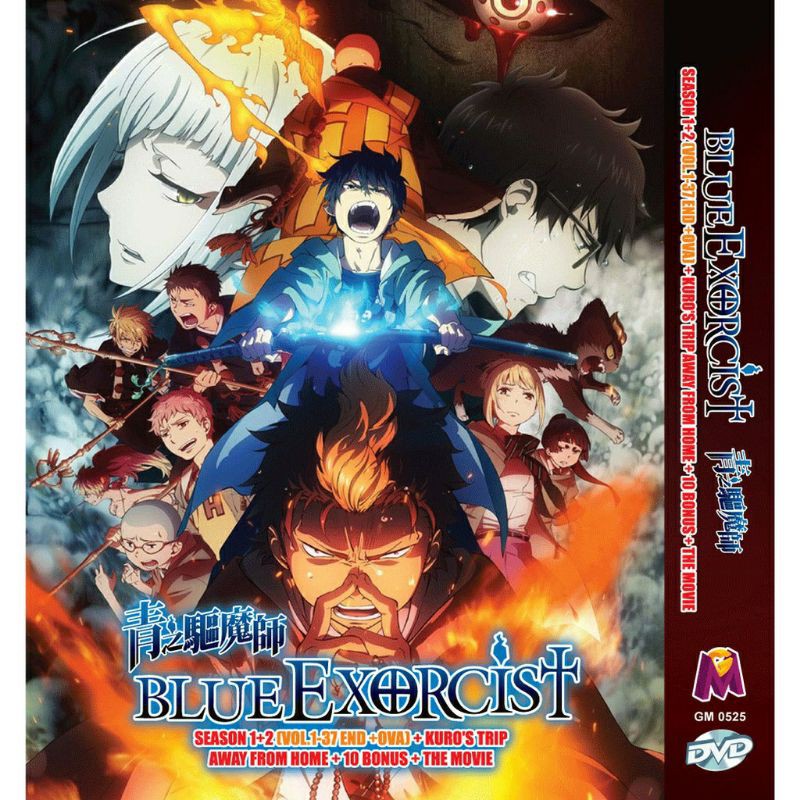 ดีวีดีอนิเมะ Blue Exorcist 青之魔จารึก ซีซั่น 1+2 เล่ม (ตอนปลาย 1-37 + OVA) + การเดินทางของ Kuro From H