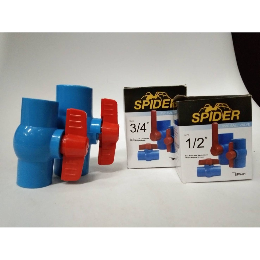Spider บอลวาล์วpvc สไปเดอร์ Spider รุ่น SPV-01 ขนาด 1/2”,3/4” !!! ราคาดี !!!