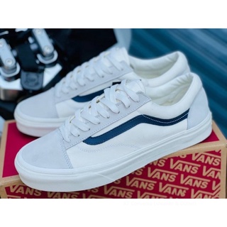 Old Skool Style 36 Marshmallow Navy Blue💙 สีน้ำเงิน ✅สินค้าพร้อมกล่องป้ายแท็ก มีเก็บปลายทาง