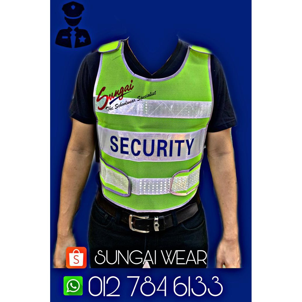 SECURITY VEST FREESIZE JARING TYPE, ,LINE PANTUL CAHAYA LIGHT WEIGHT
