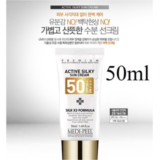 (รับเงินคืน 15% ใช้โค้ด J5BAK66V) Medi Peel Active Silky Sun Cream SPF50+ PA+++ 50ml