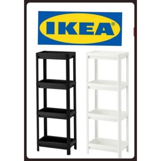 MADday - IKEA (ของแท้) IKEA,แท้,ชั้นวางของอิเกีย,ชั้นวางของในห้องน้ำ,ดำ,ขาว,36x23x100ซม.VESKEN,เวสเก้น