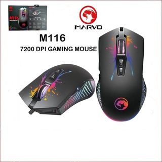 เมาส์มาโคร MARVO M116 GAMING MOUSE Macro RGB M-116