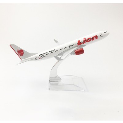 โมเดลเครื่องบิน ไลอ้อนแอร์ LION AIR Boeing 737-900ER (16 cm)ทำด้วยเหล็ก สวย งานละเอียด - ของเล่น ของ