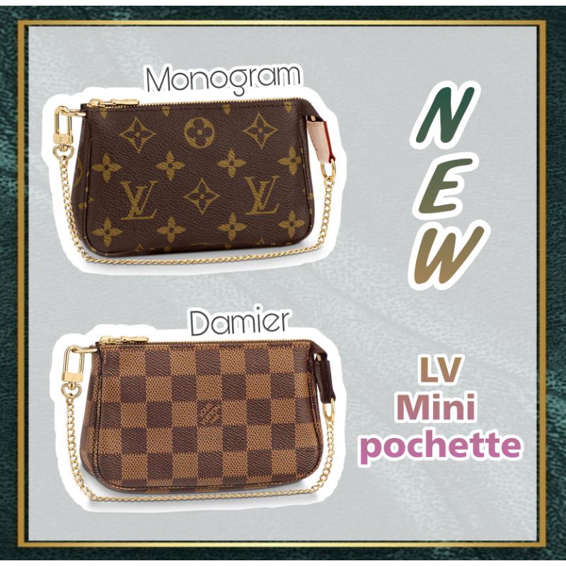 [สอบถาม​ก่อน​กด​ซื้อ​]​ แท้​ 💯 New LV Mini Pochette อปก. การ์ด กล่อง ถุงผ้า ถุงกระดาษ