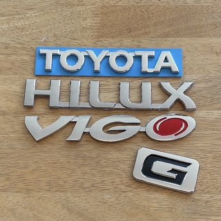 โลโก้ TOYOTA HILUX VIGO G ตัวหนังสือฝาท้าย (จำนวน 4 ชิ้น)