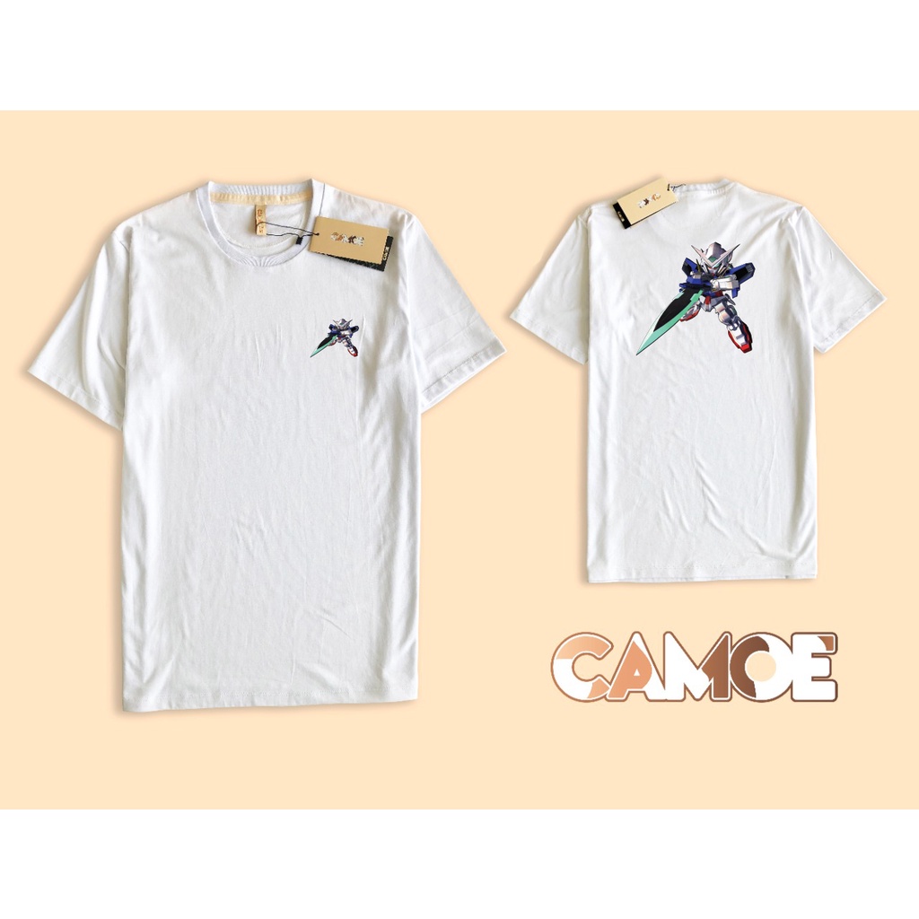 Gundam Exia 00 Chibi เสื้อยืด 2 ด้านอะนิเมะ