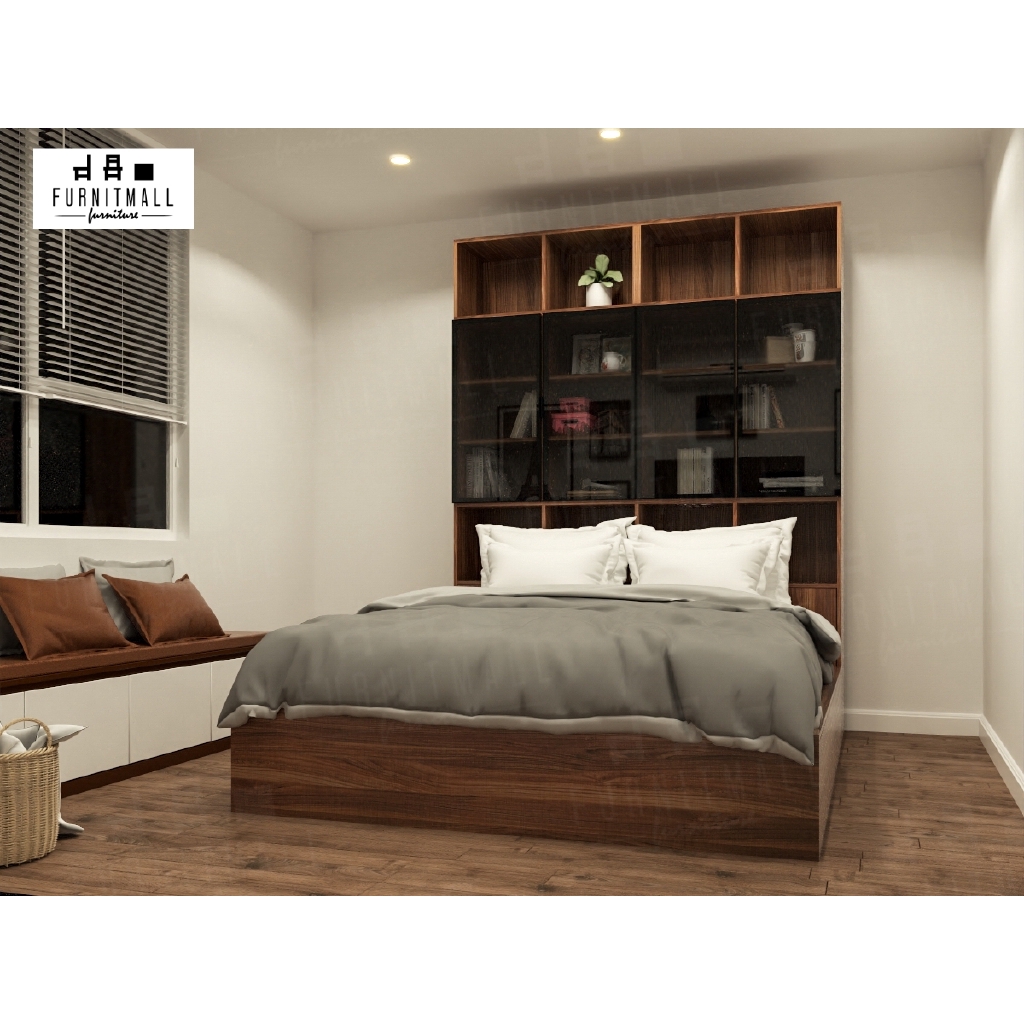 TATAMI BED 3.5,5,6 New Model TB900 หน้าบานกระจก