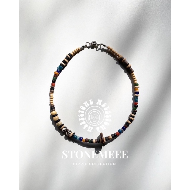 สร้อยคอหินทราวดี•ไม้ | Hippie Collection